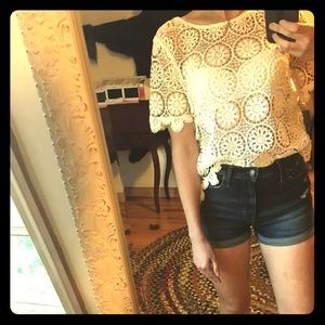 NWT Banana republic shirt white floral Small $89